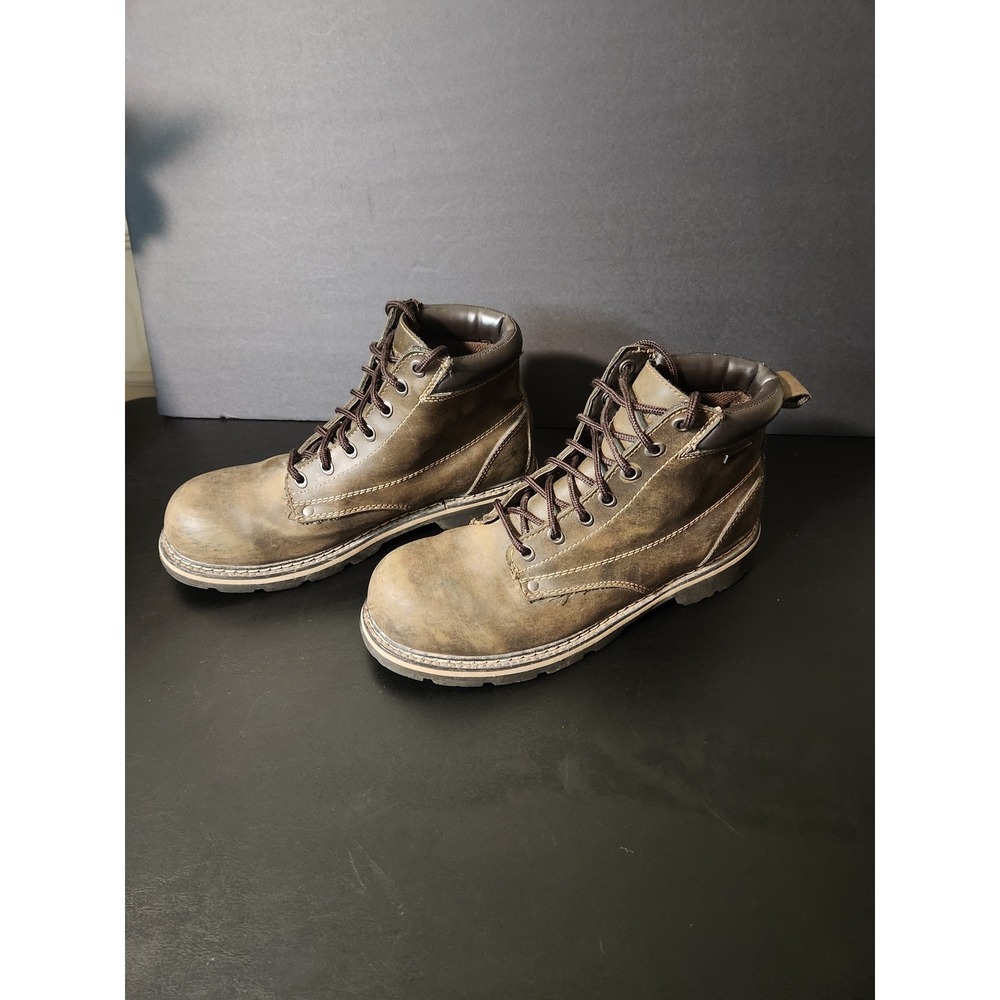 Dexter Mens Waterproof Work Boots Brown Oil Resistant Lug Sole Size 11.5 127643